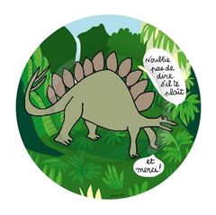 Picture of les dinosaures - dessert plate stegosaurus , VE-6
