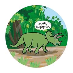 Picture of les dinosaures - dessert plate triceratops , VE-6