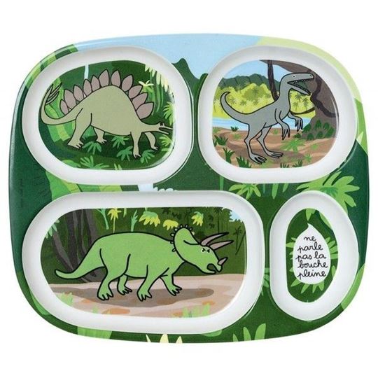 Bild von les dinosaures - 4-compartment serving tray , VE-6