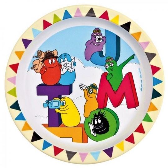 Picture of barbapapa - baby plate  yellow alphabet, VE-6