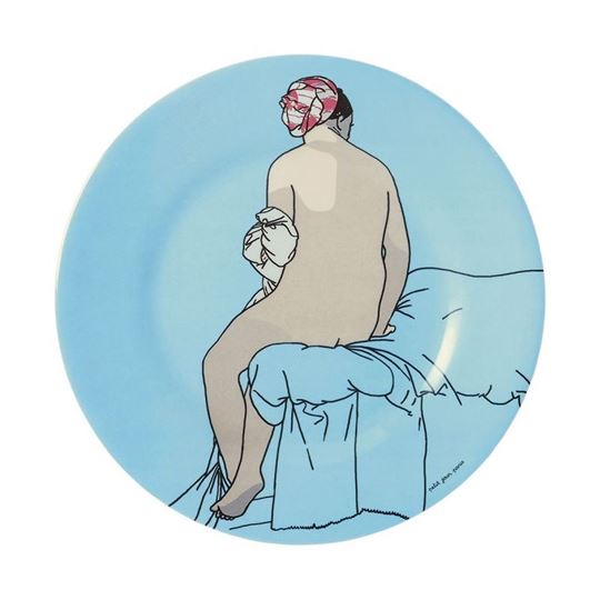 Immagine di paris - dessert plate la baigneuse valpincon blue, VE-6