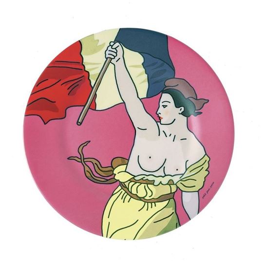 Immagine di paris - dessert plate la liberte pink, VE-6