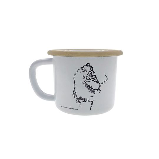 Picture of ernest et célestine - mug enamel yellow ernest&celestine, VE-4