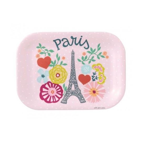 Bild von le paris d'émilie - small sreving tray pink tour eiffel , VE-6