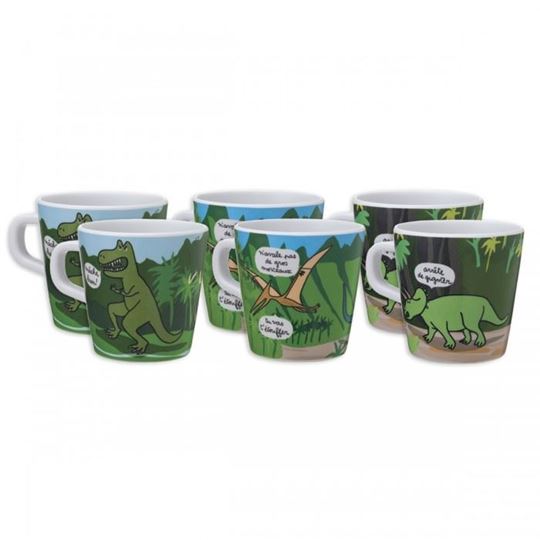 Bild von les dinosaures - set of 6 small mugs , VE-1