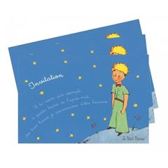 Image de the little prince - set of 10 invitation cards , VE-12