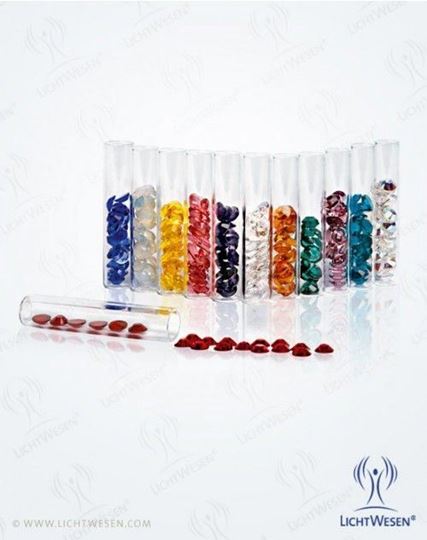 Image sur LichtWesen Elohim Körperkristalle Rosa Strahl, Röhrchen mit ca. 25 Kristallen