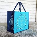 Bild von Jutetasche Blume des Lebens in türkis/blau 33 x 40 cm von The Spirit of OM