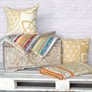 Image sur Plaid-Decke Blume des Lebens in beige-grau-azur von The Spirit of OM