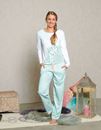 Image sur Pyjama-Oberteil in weiss/blue-breeze von The Spirit of OM