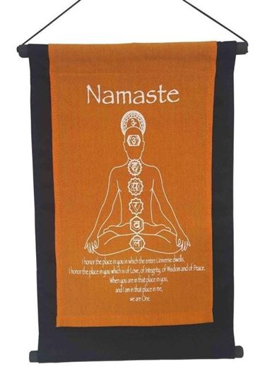 Bild von Wandbehang Namaste Chakra Buddha