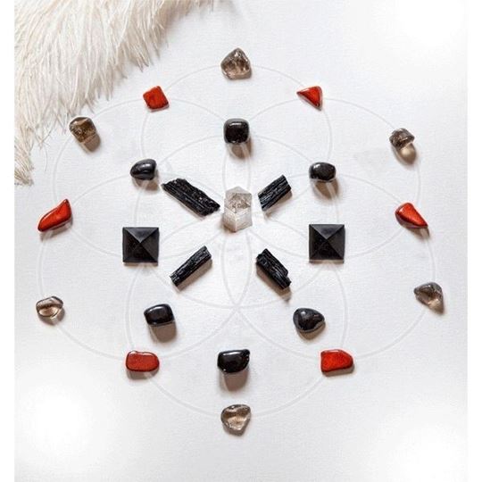 Image sur Crystal Grid Steineset - Schutz & Erdung