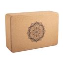 Picture of Yogablock aus Kork mit Blume des Lebens und Mandala, klein