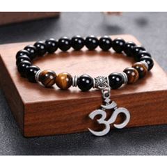 Bild von Obsidian-Armband OM mit Tigerauge