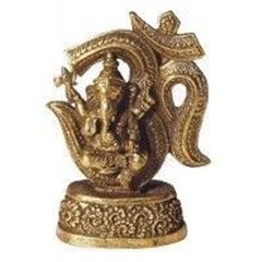 Bild von Ganesha - Om Messing 4x7cm