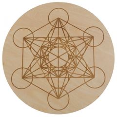 Immagine di Untersetzer Metatron Lindenholz gelasert 20cm