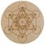 Immagine di Untersetzer Metatron Lindenholz gelasert 20cm