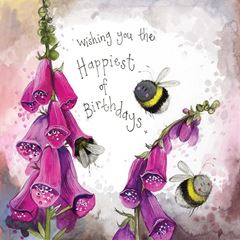 Picture of SUNSHINE BEES FOIL BIRTHDAY CARD