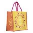 Bild von Jutetasche Blume des Lebens in gelb/orange/pink 33 x 40 cm von The Spirit of OM