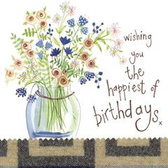 Bild von JUG OF FLOWERS BIRTHDAY CARD