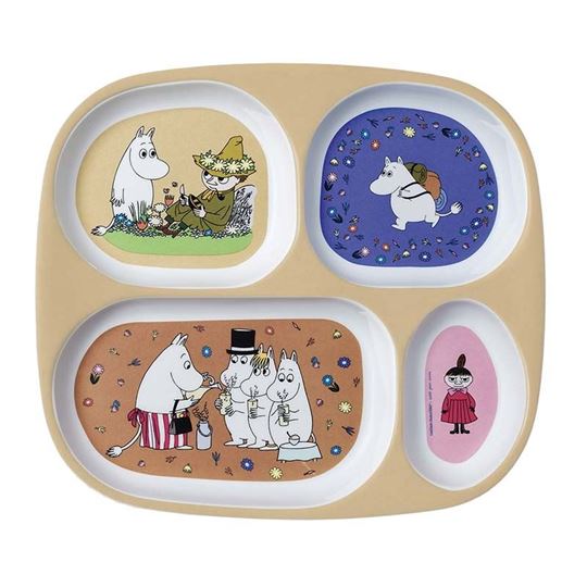 Bild von moomin - 4-compartment serving tray , VE-6