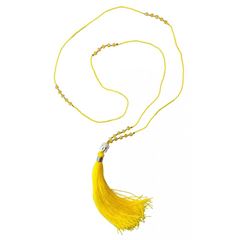 Bild von Halskette Buddha Mala gelb mit 25 Glasperlen 48 cm