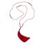 Immagine di Halskette Buddha Mala rot mit 25 Glasperlen 48 cm