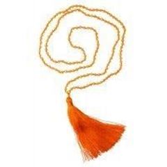 Immagine di Mala orange mit 108 Glasperlen 52cm