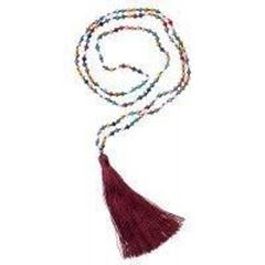 Immagine di Mala multicolour weinrot mit  Glasperlen 52cm