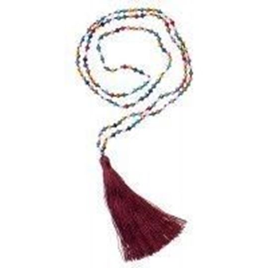 Picture of Mala multicolour weinrot mit  Glasperlen 52cm