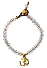 Bild von Armkettchen Om mit 33 Glasperlen, crystal 18cm