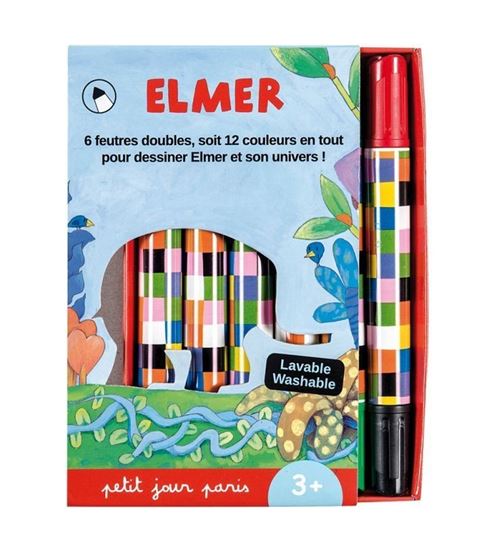 Picture of elmar - 6 double ended felt tip pens , VE-10