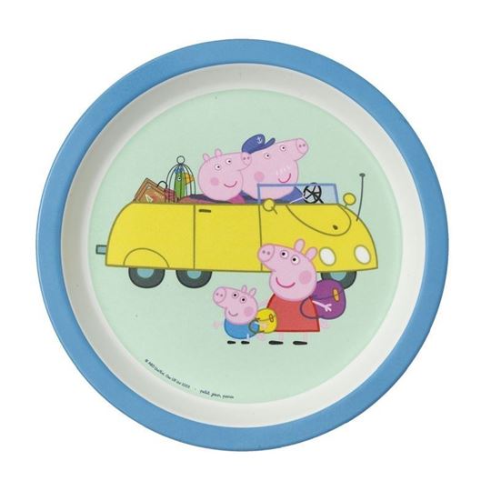 Image sur peppa pig - baby plate  with grand parents, VE-6