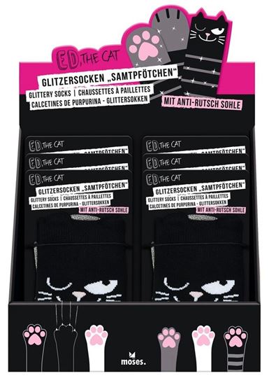 Bild von Ed, the Cat Glitzersocken Samtpfötchen, VE-6