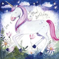 Picture of STARLIGHT UNICORN FOIL BIRTHDAY CARD