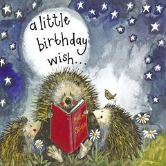 Picture of STARLIGHT STORYTIME HEDGEHOGS BIRTHDAY FOIL CARD
