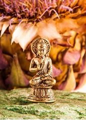 Image de Glücksbringer Segnender Buddha aus Messing, 3.2cm