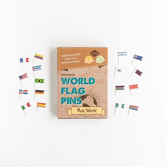 Immagine di Miss Wood Flag Pins - World Pack