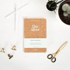 Picture of Woody Notebook Cork - A5 - Ideas