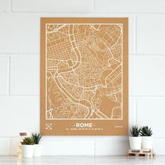 Picture of Woody Map Ciudades - Roma - XL- White