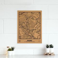 Picture of Woody Map Ciudades - Roma - L- Black