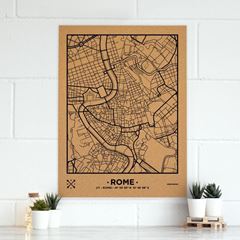 Picture of Woody Map Ciudades - Roma - XL- Black