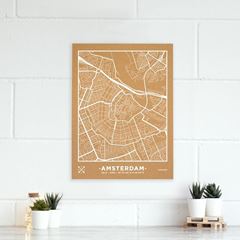 Image de Woody Map Ciudades - Amsterdam - L- White