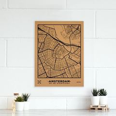 Image de Woody Map Ciudades - Amsterdam - L- Black