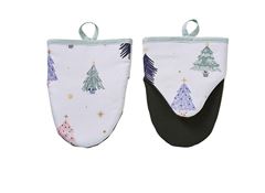 Image de Micro Mitt Cotton Frosty Trees Pair - Ulster Weavers