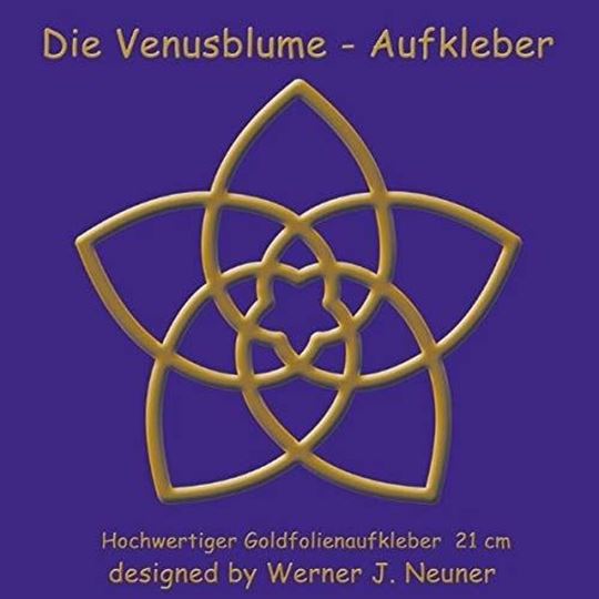 Bild von Die Venusblume - Goldfolienaufkleber 21cm