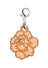 Picture of Rose - Holz-Charm mit Kristall