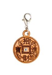 Immagine di Chinesische Zeichen - Holz-Charm mit Kristall