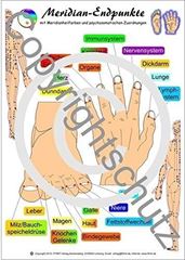 Immagine di Meridian-Endpunkte A3 Lehrtafel