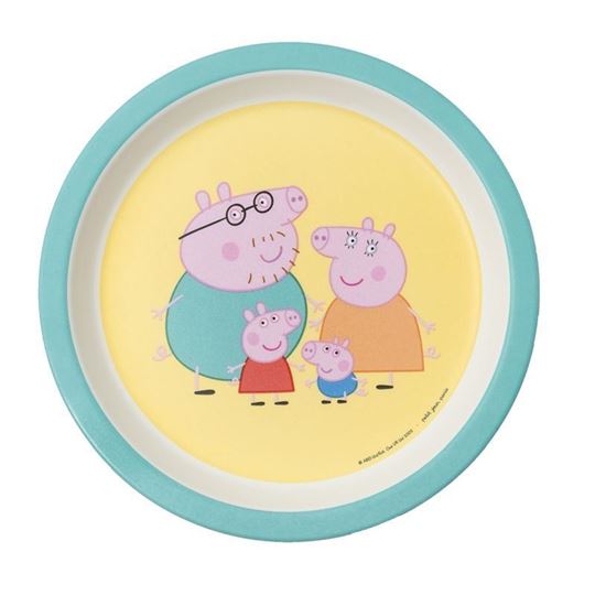 Picture of peppa pig - baby plate  with parents, VE-6